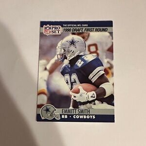 Emmitt Smith Trading Card - Blue and White pro set Rc mint condition